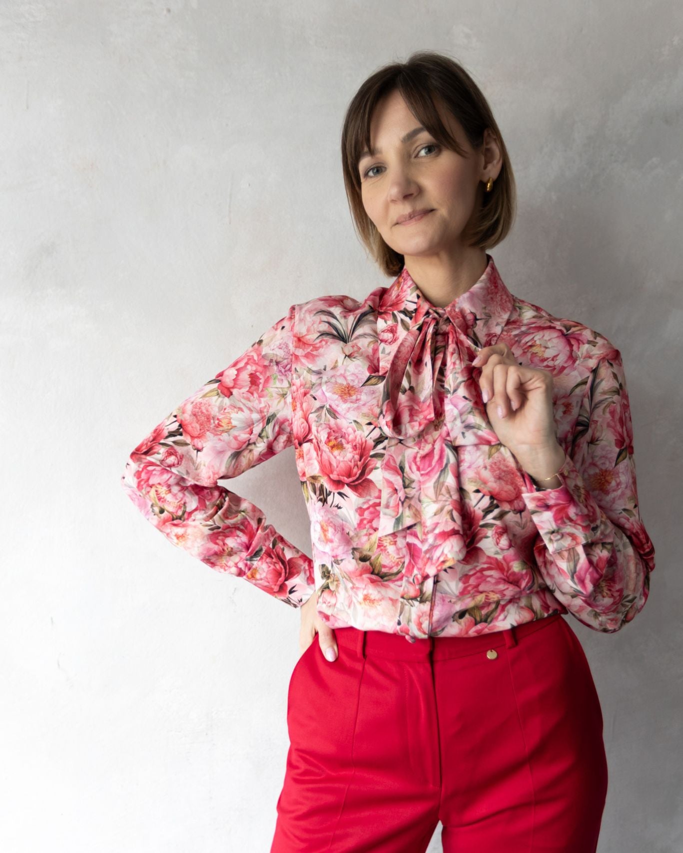 Koszula Florina Malinowa